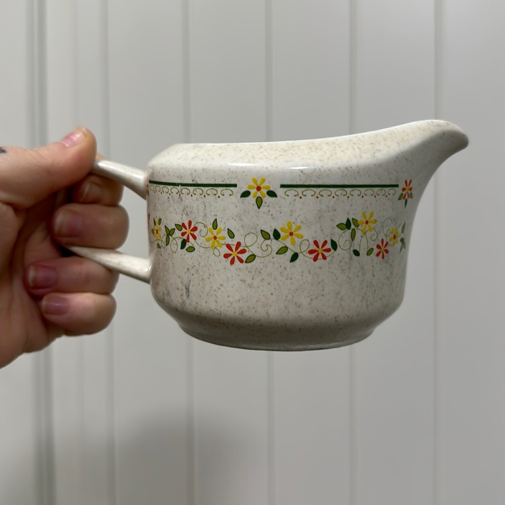70s Vintage LENOX Temperware Countryside Creamer Pitcher